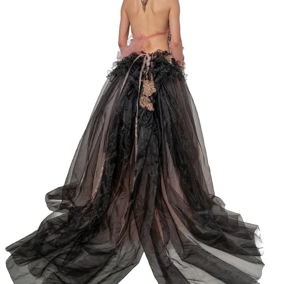 "HANNAH NOELLE Black Gothic Wedding Ballgown Set - Picture 5 of 10